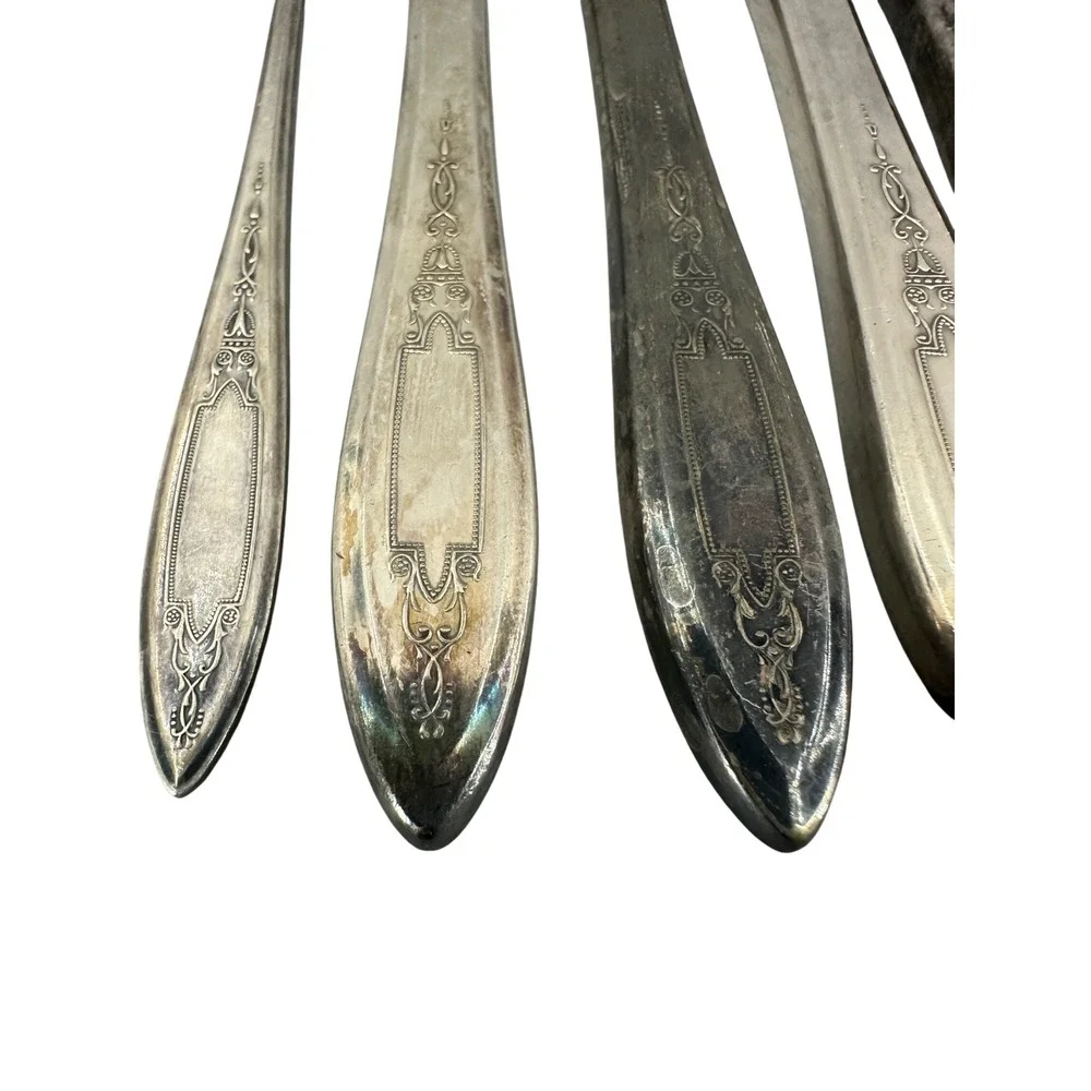 17pc Knives Spoons Vtg Wm Rogers Oneida Silverplate Debutante‎ Grandeur Princess